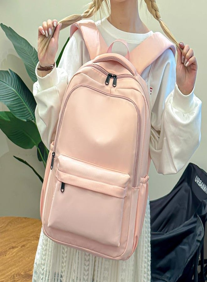 Lamprod Cute Aesthetic Backpack for School Supplies College Backpack for Teen Girls Students Laptop Bag Large Capacity Bookbags, Pink, Fashion Backpack - Image 4