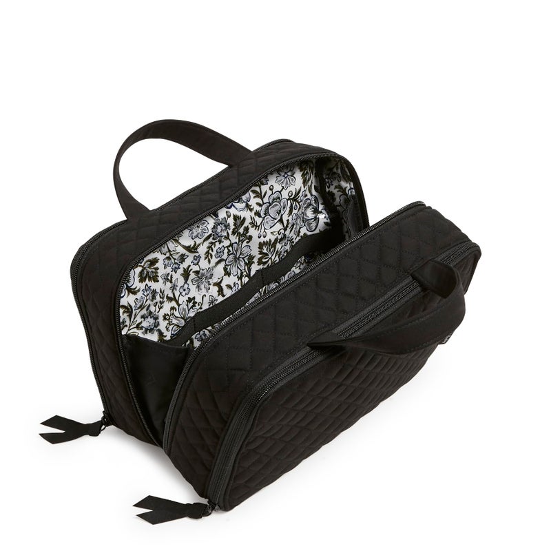 Vera Bradley Cotton Ultimate Travel Makeup Organizer Case, Black - Image 2