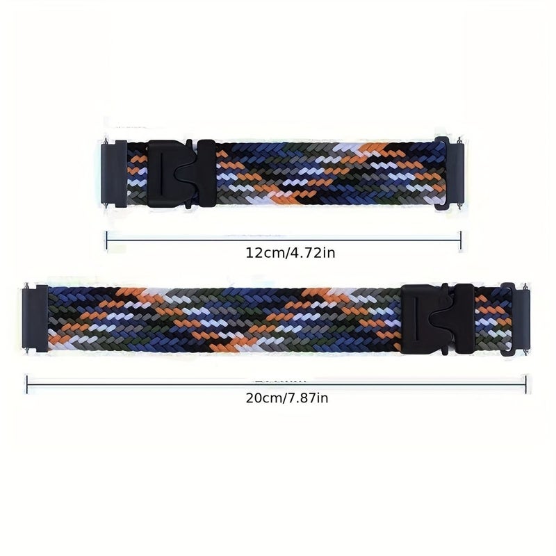 1 Piece 18mm Parachute Elastic Stretchy Nylon Quick Release Watch Band For Smartwatch Durable Casual Replacement - Image 2