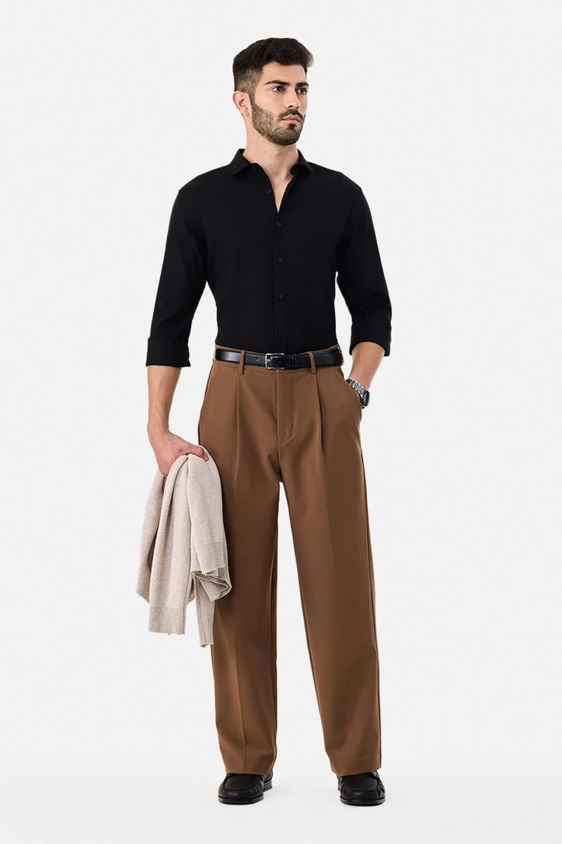 SNITCH Slim Fit Black Shirt