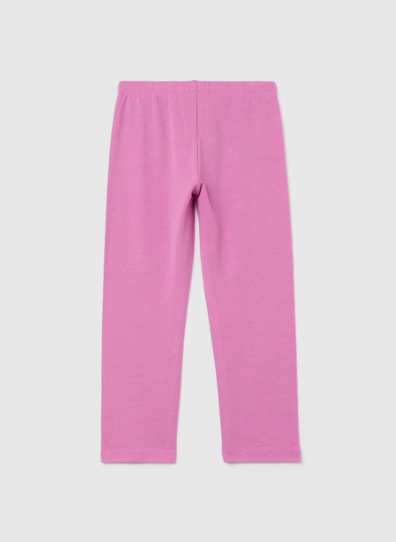 او في اس Three-Quarter Leggings In Stretch Cotton