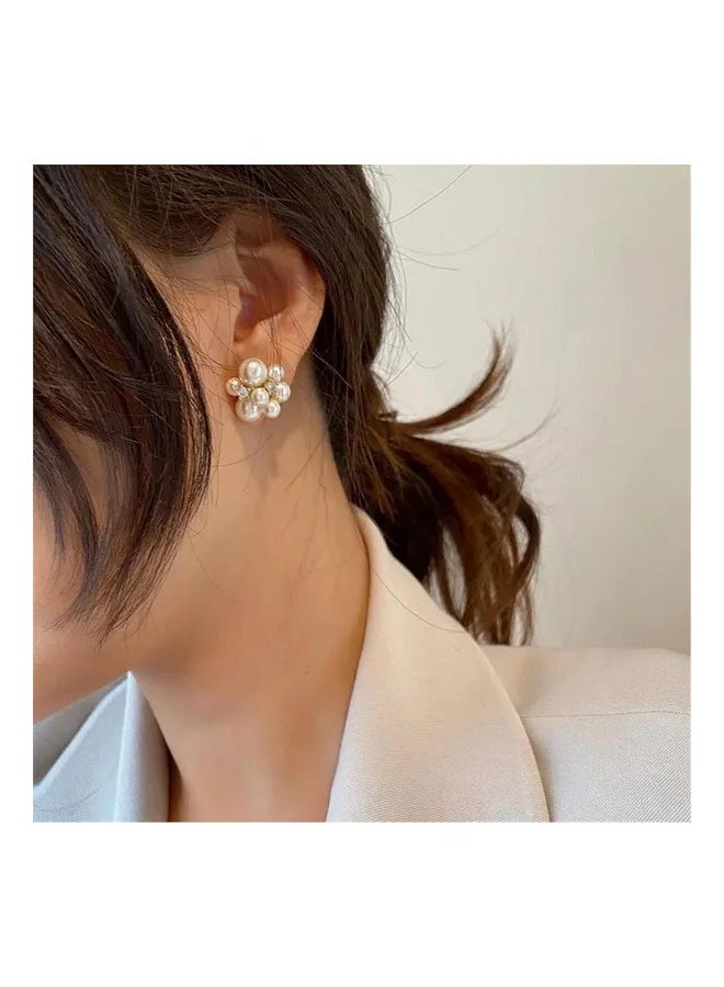 KHAJUL Vintage Pearl Ball Ball Earrings - Image 4