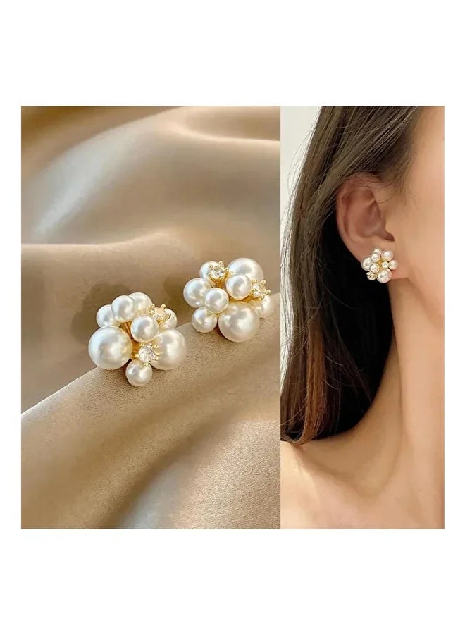 KHAJUL Vintage Pearl Ball Ball Earrings - Image 1