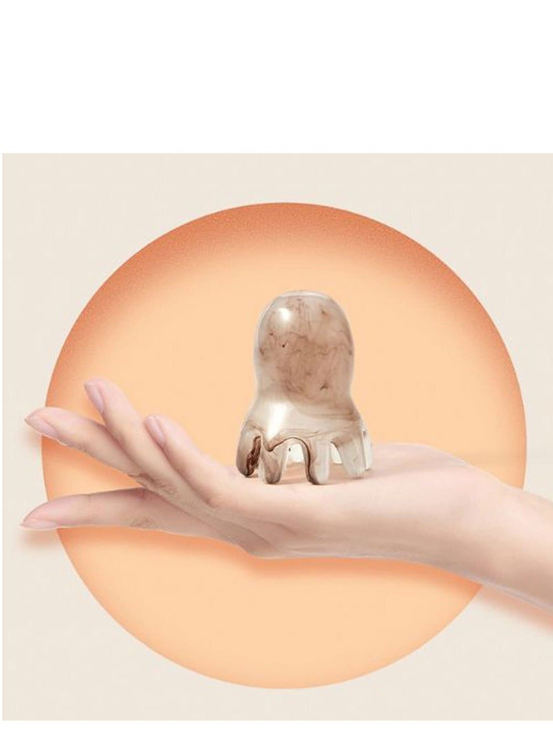 Y&D Round Massage Comb, Octopus Scalp Massager, Protable Hand Held SPA Head Gua Sha Facial Tools for Body Relaxing, Hair Growth, Unique Points 2PCS - Image 3