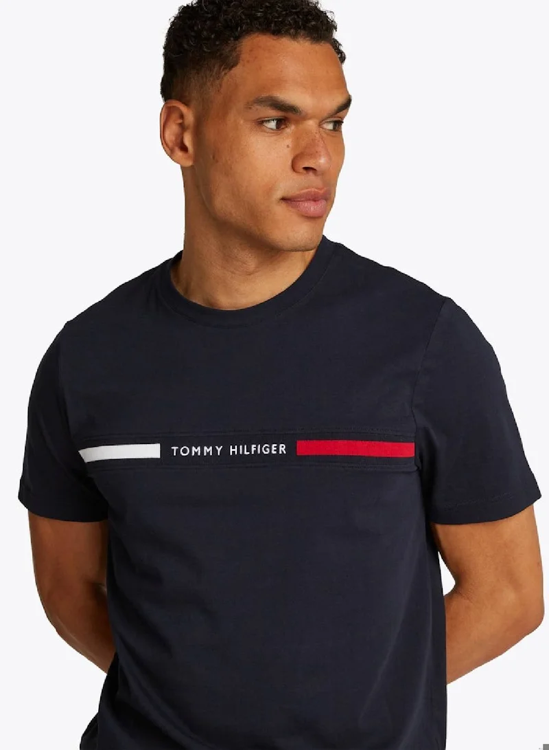 Crew Neck Logo Panel T-Shirt