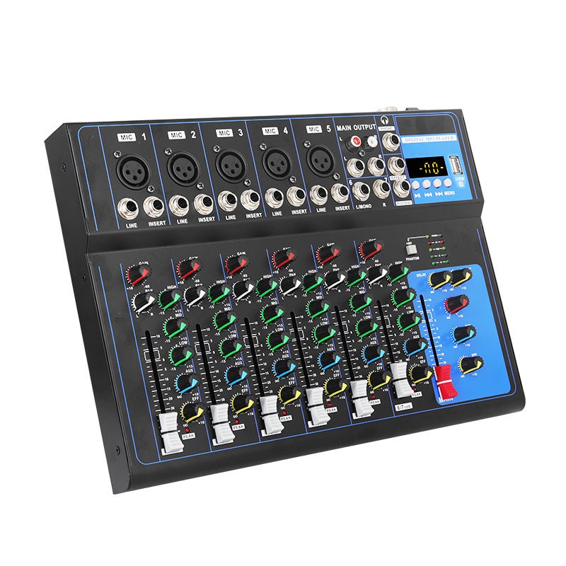 4-Channel, 7-Channel, 8-Channel Mixer With Ring Cow Amplifier For Live Streaming, Recording, Home Use, Stage Use, With Usb And Bluetooth, Usb Direct Recording - Image 5