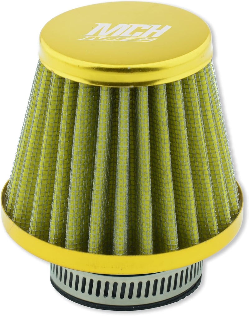 MCHMFG Motorcycle Air Filter 38mm for SSR 110cc 125cc Coolster CRF Dirt Pit Bike GY6 50cc Scooter Moped QMB139 Engine Parts (Gold) - Image 1