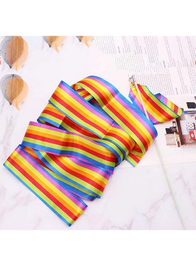 HZYH 4 Pcs Dance Ribbons, 4 Color Gymnastic Ribbon for Kids Dancing Streamers Rhythmic with a Twirling Baton Rod Streamer Baton Art - Image 5