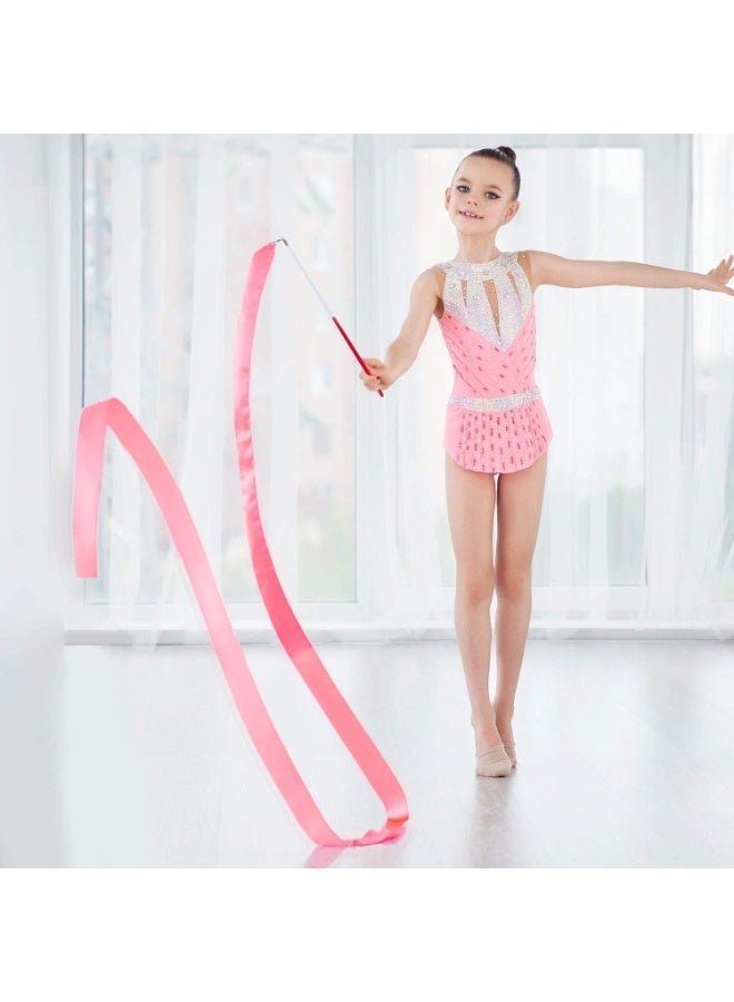 HZYH 4 Pcs Dance Ribbons, 4 Color Gymnastic Ribbon for Kids Dancing Streamers Rhythmic with a Twirling Baton Rod Streamer Baton Art - Image 4