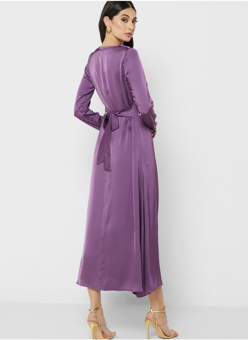 Khizana Cowl Neck Satin Dress  - Image 2