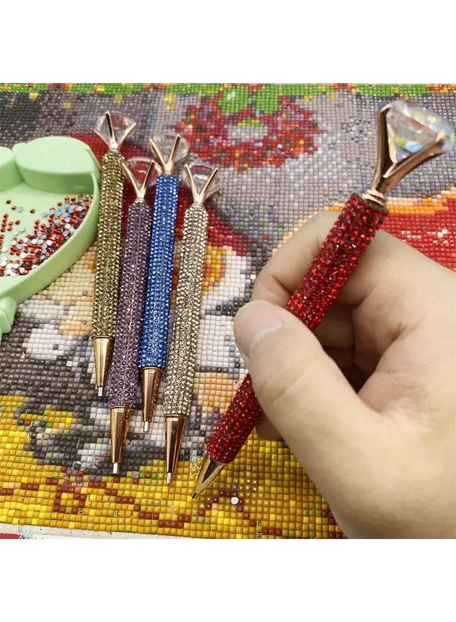 قلم الرسم الماسي الأرجواني المريح مع أطراف رباعية الزوايا للحرف اليدوية الفنية DIY - Image 1