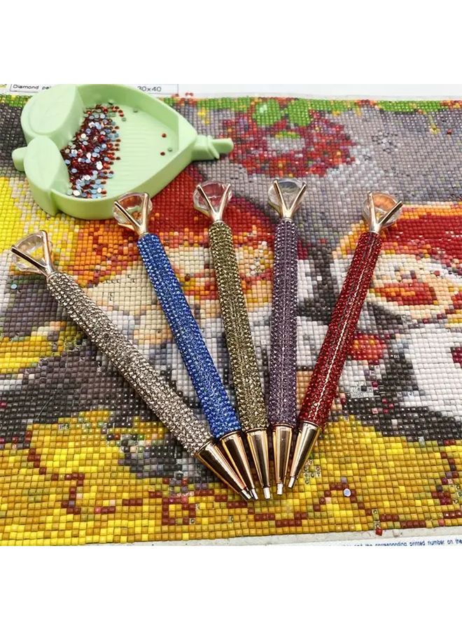 قلم الرسم الماسي الأرجواني المريح مع أطراف رباعية الزوايا للحرف اليدوية الفنية DIY - Image 5