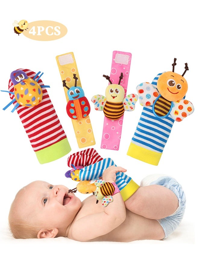 Organizer Baby Rattles Toys for 0-12 Month, Infant Girl Boy Toys for Babies 3-6 Months, Newborn Hand & Foot Toys for 0 to 9 Months, Baby Shower Gifts Set with Wrist Rattle Socks - Image 1