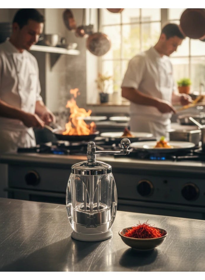 MIRFA Saffron Mill Grinder with Collection Chamber (Crystal Design) - Image 4