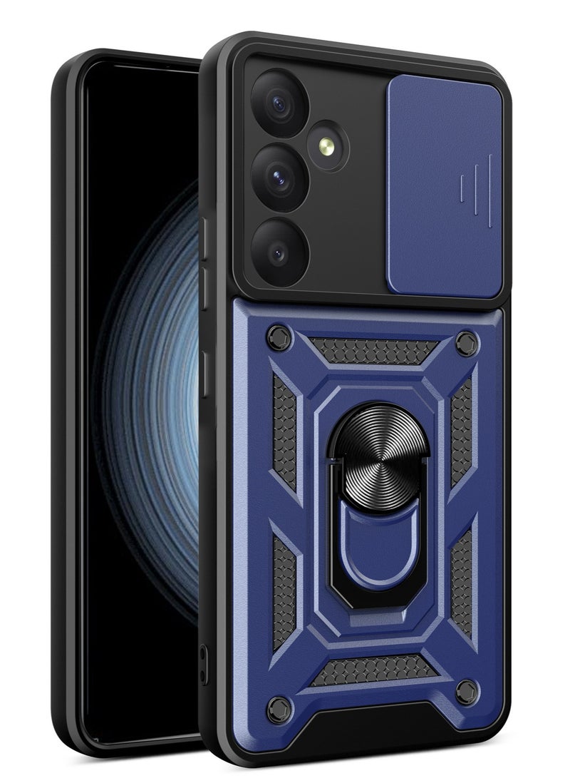 Samsung Galaxy A35 5G Case, Slide Camera Lens Cover + 360°Rotating Kickstand Ring + Support Magnetic Car Mount Shockproof Mobile Phone Case - Image 1
