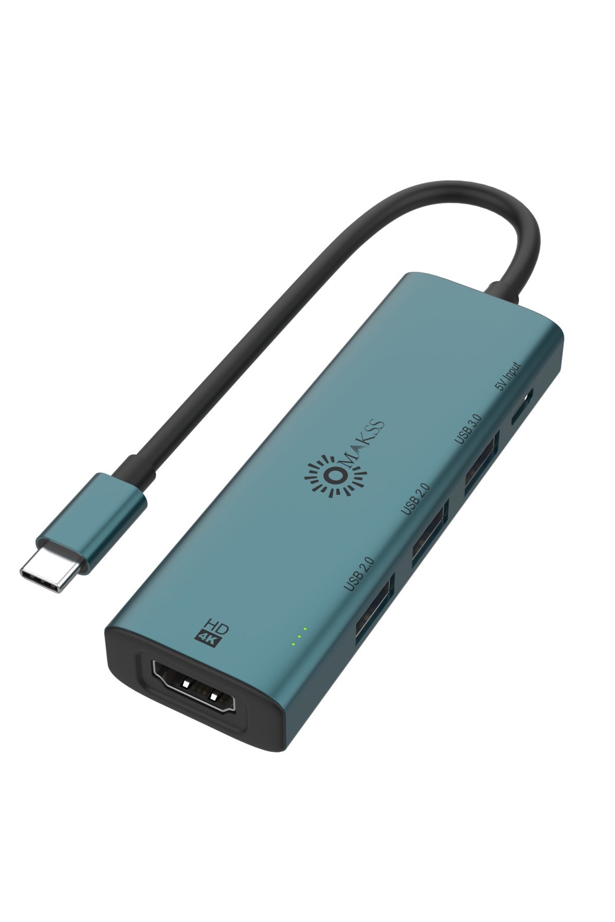 USB C Hub with 100W PD Charging, Type C to HDMI 4K30Hz Adapter, 3 USB A Data Ports, Multiport Hub for Windows, MacBook,Tablet,iPad/Air, Monitor, Projector, Smart TV, Camera