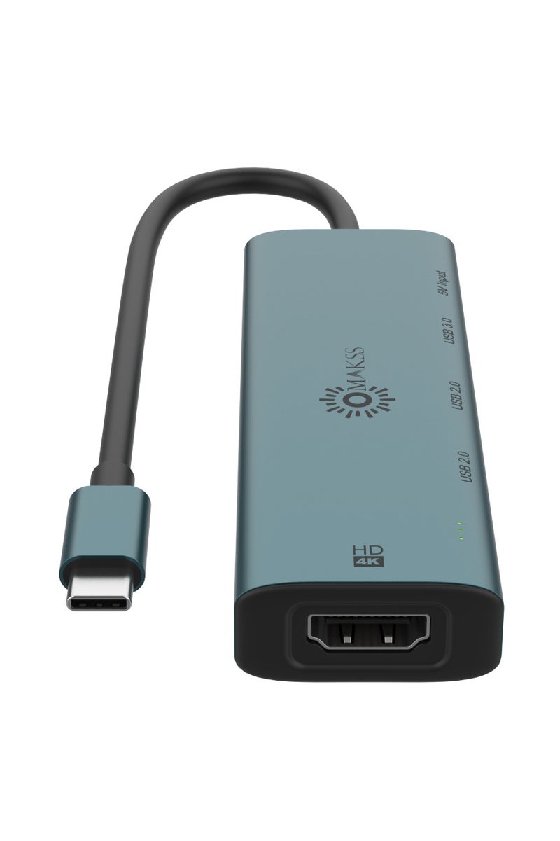 أوماكس موزع USB-C مع شحن PD بقوة 100 وات، محول من النوع C إلى HDMI 4K30Hz، 3 منافذ بيانات USB-A، موزع متعدد المنافذ لنظام Windows، MacBook، الجهاز اللوحي، iPad/Air، الشاشة، جهاز العرض، التلفزيون الذكي، الكاميرا - Image 5