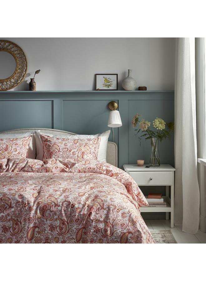 زبون غطاء لحاف وغطاء وسادة، وردي/أبيض، 150×200/50×80 سم - Image 2