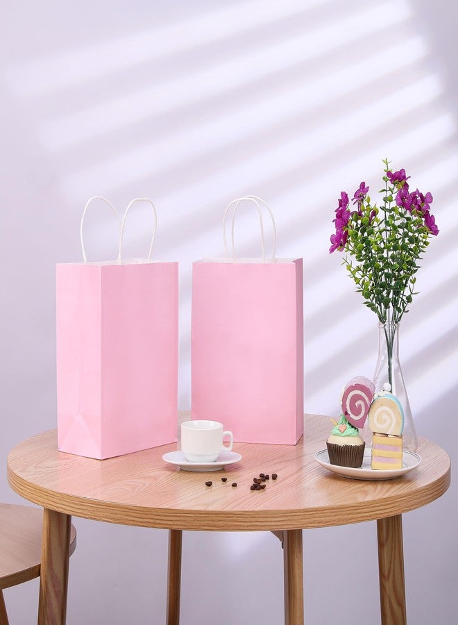 SUNCOLOR 25 Pack Pink Gift Bags with Handles - 8x4.5x10 Medium Bags for Shopping, Retail, DIY, Wedding, Party Favors & Special Occasions - Image 4