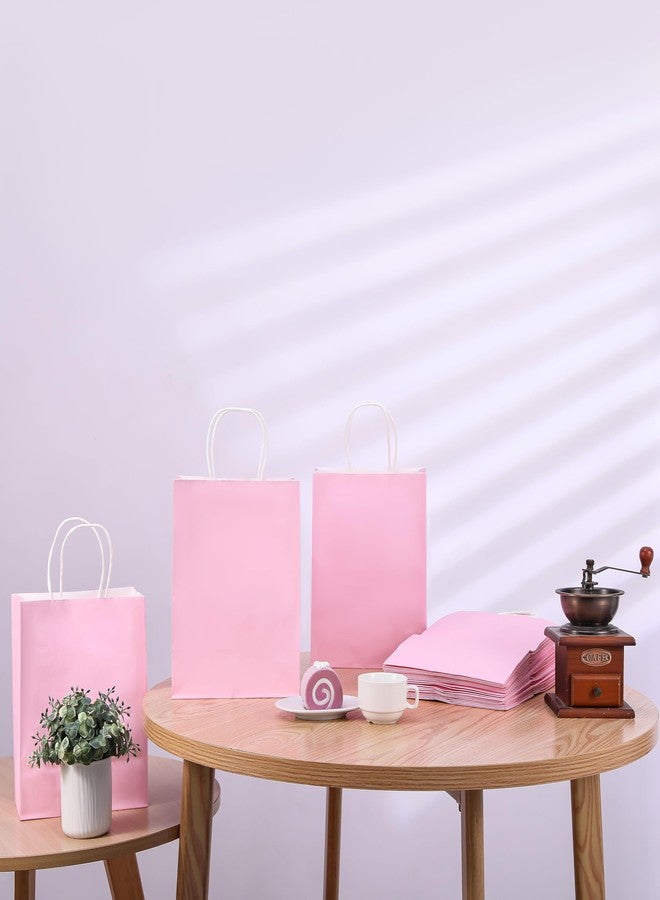 SUNCOLOR 25 Pack Pink Gift Bags with Handles - 8x4.5x10 Medium Bags for Shopping, Retail, DIY, Wedding, Party Favors & Special Occasions - Image 5