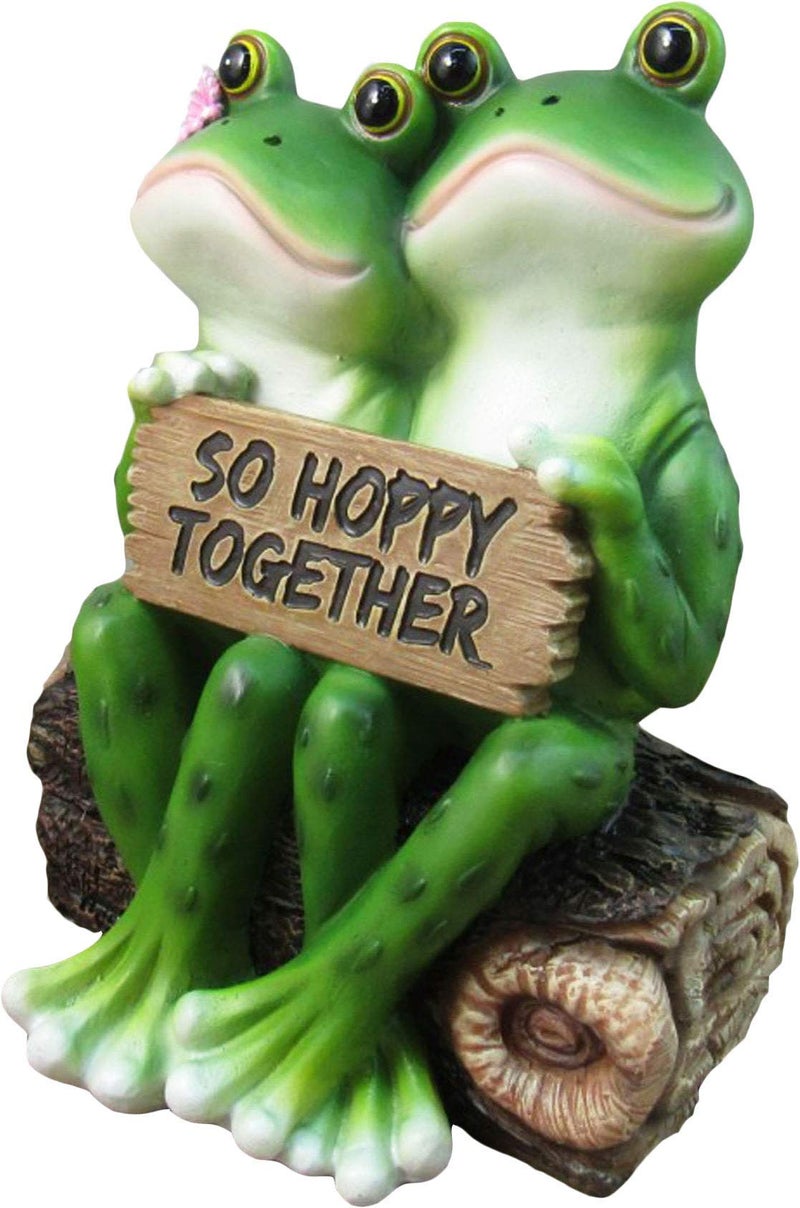 DWK 6.5" So Hoppy Frogs Happy Frog Couple "So Hoppy Together" Fun Decor Figurine Valentine Romantic Statue for Home and Office - Image 5