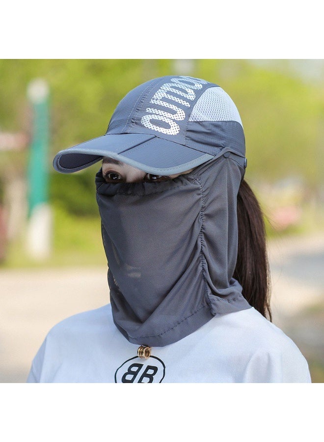 Generic Women's Summer Outdoor Quick Dry Sun Protection Hat Face Covering Cycling Hat Lace Net Cap Breathable Cool Design - Image 1