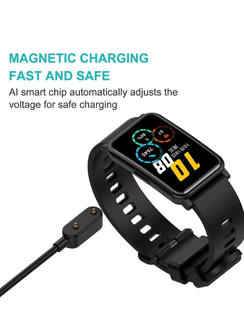 Charger Compatible with Huawei Watch Fit, USB Charging Cable Cord Base Dock Charger Adapter Stand For Huawei Band 6 smartwatch (White) - Image 2