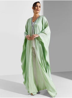 Khizana Shimmer Neck Kaftan  - Image 1
