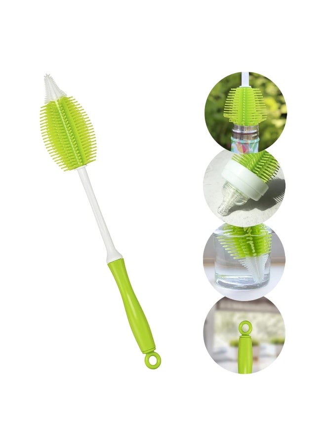 Innobaby 2-in-1 Silicone Bottle Brush, Green - Image 1
