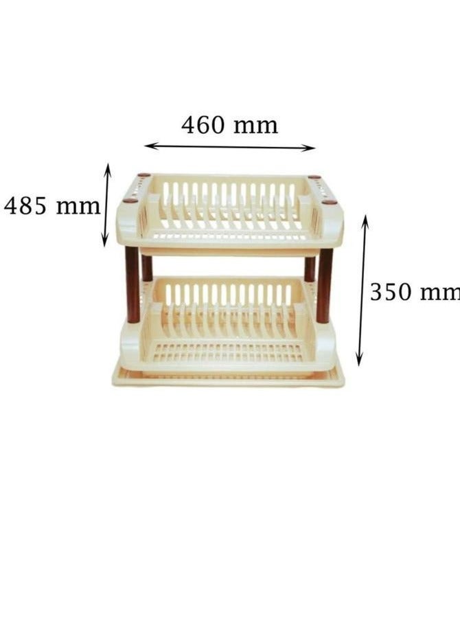 Dark 2 level dish rack 50x40x36cm - Image 1