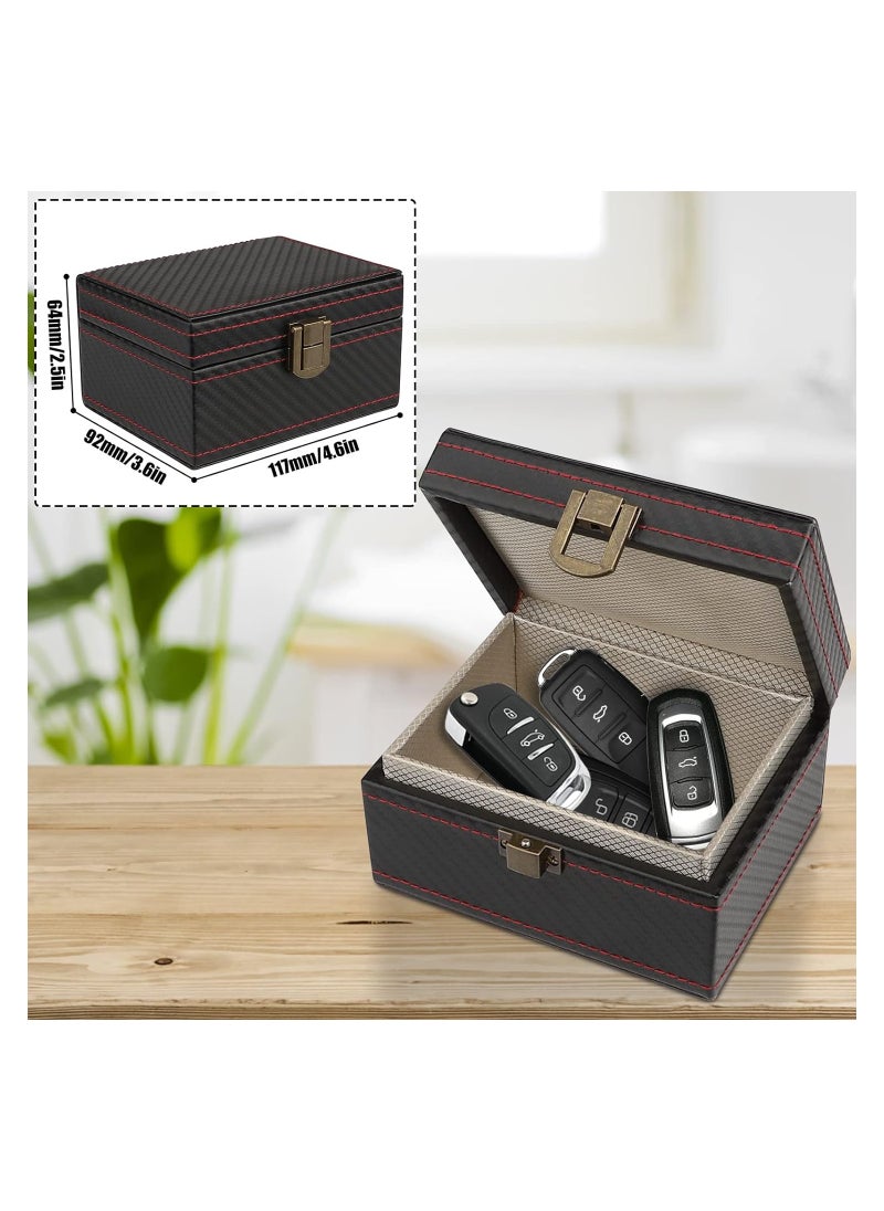 KASTWAVE - Fit for Faraday Box, Carbon Fiber Texture, Box for Car Keys, Key Fob Protector, Signal Blocker for Keyless Fob, Large Car Key Signal Blocker Cage, Signal Blocking Box for Car Keys Phones (Medium) - Image 1