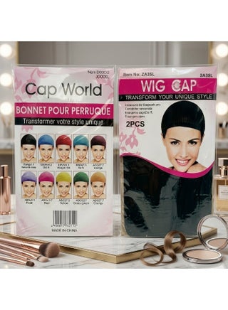 Women’s Under Hijab Wig Cap (2 Pieces), Breathable Stretch Hair Control Cap, Lightweight Non-Slip Inner Cap for Daily Wear - view 2