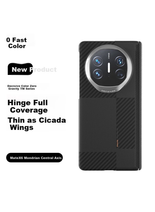 Defense Kevlar Aramid Fiber Full Wrap Case For Huawei Matex6 Monet Edition Business X6 Collection Protective Case For Men Monderian Axis - Image 1