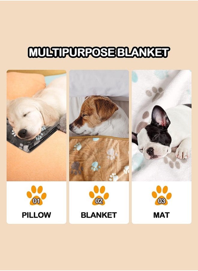 Bukela Pet Blanket for Dogs Super Soft Fluffy Premium Fleece Pet Blanket Dogs Blankets for Dogs Flannel Throw for Dog Puppy Cat Paw Blanket, M（3 Pcs）  - Image 5