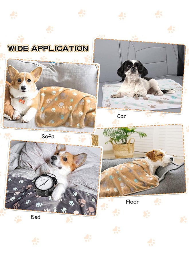 Bukela Pet Blanket for Dogs Super Soft Fluffy Premium Fleece Pet Blanket Dogs Blankets for Dogs Flannel Throw for Dog Puppy Cat Paw Blanket, M（3 Pcs）  - Image 3