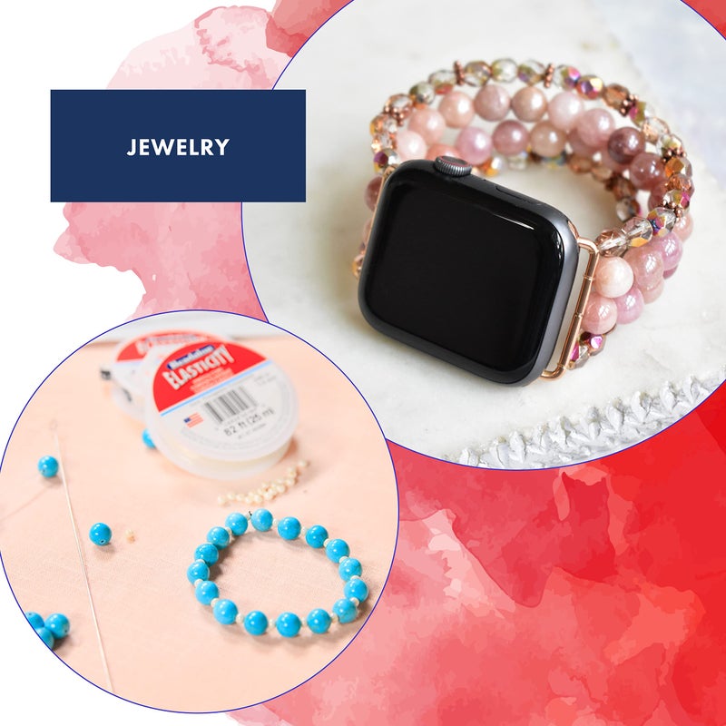 Beadalon Elasticity Stretch Cord - Clear & Strong 0.8mm Size, 100m Roll - Ideal Jewelry Making Supplies, Perfect Elastic String for Friendship Bracelets - Image 3