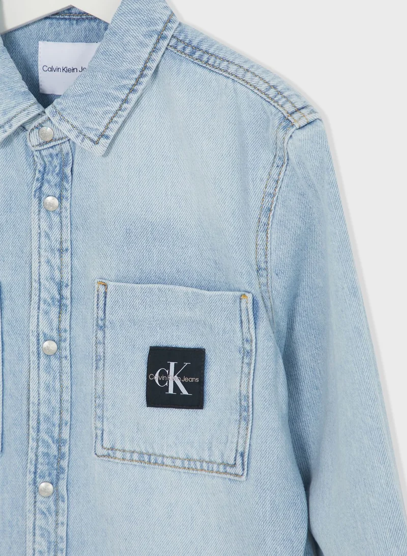 Calvin Klein Jeans Youth Light Wash Denim Jacket