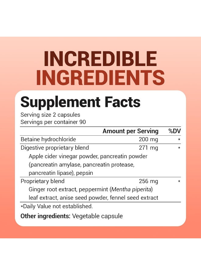 Dr. Berg Nutritional Advanced Digestive Enzymes with Apple Cider Vinegar - Includes Digestive Health Ingredients Like Betaine Hydrochloride (HCI), Ginger Root & Peppermint Leaf - 180 Capsules - Image 5