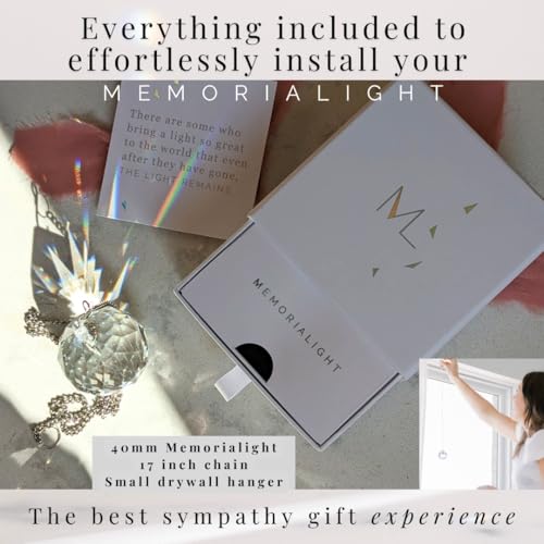 Memorialight Modern Grief Gift, 40mm Crystal Ornament Rainbow Maker, Unique Memorial Gifts for Loss of Family, Loved Ones, Miscarriage, Best for Funerals, Sympathy, Bereavement, Daily Remembrance - Image 4