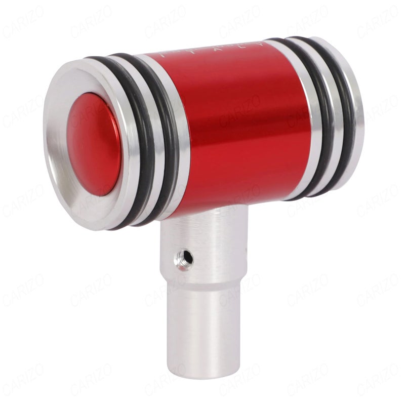 CARIZO Car 5 Speed Manual Transmission Gear Shift Knob Hammer Black & Red with 3 Adapters, Screws and Allen Key - Image 3