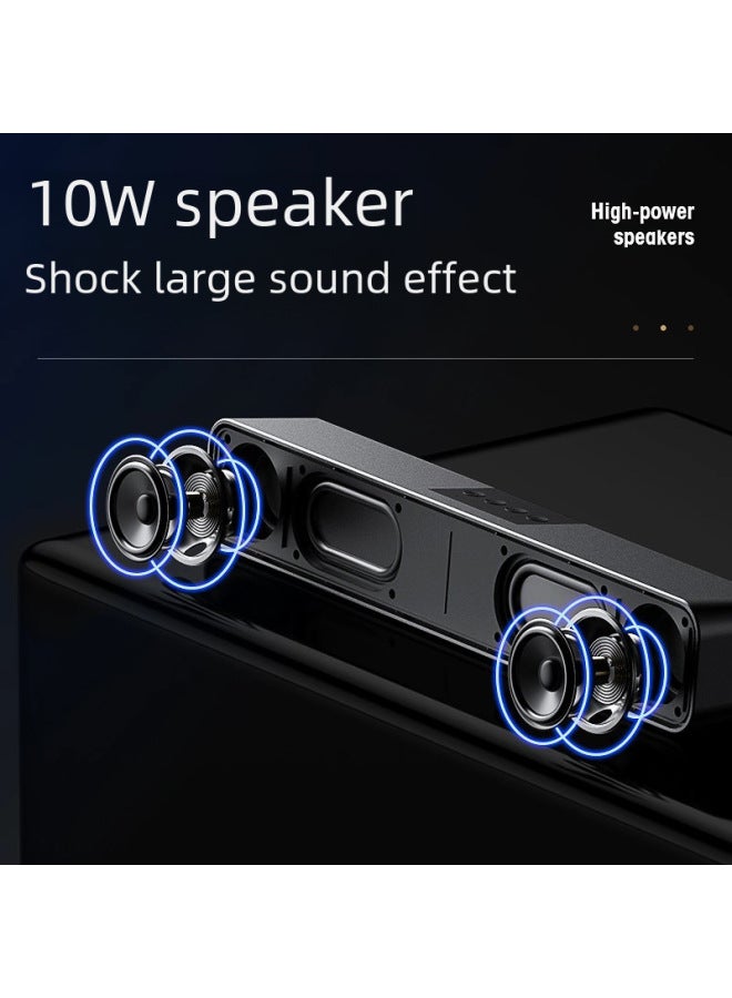 Neutral Dual-speaker Desktop Bluetooth Speaker Long Sound Bully High-power Heavy Subwoofer Wireless Card Computer Small Stereo - Image 3