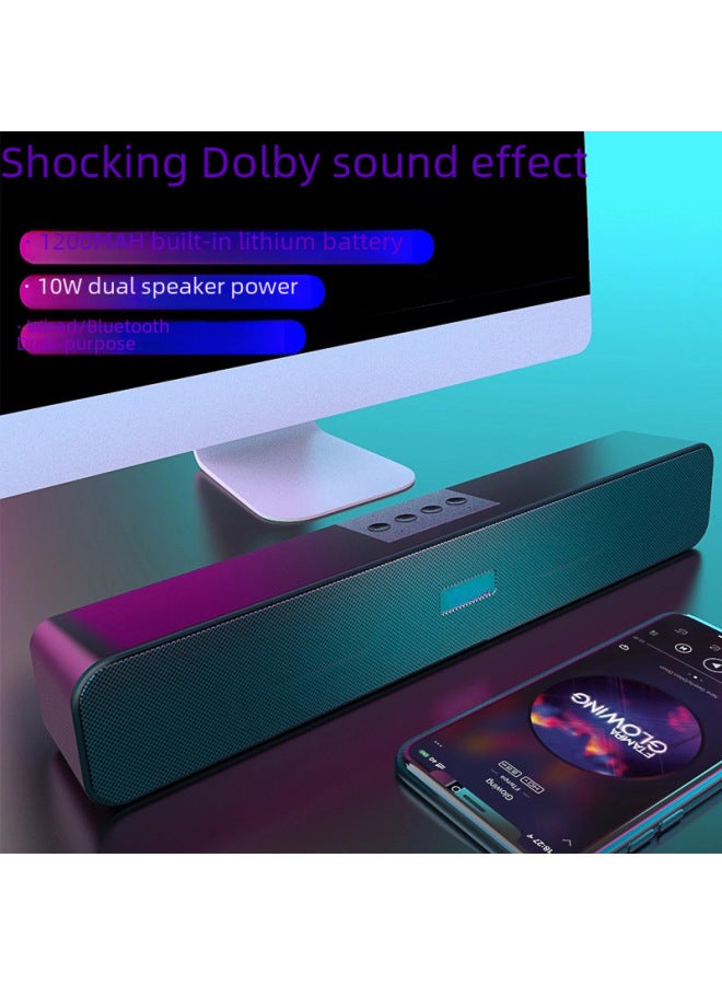 Neutral Dual-speaker Desktop Bluetooth Speaker Long Sound Bully High-power Heavy Subwoofer Wireless Card Computer Small Stereo - Image 2