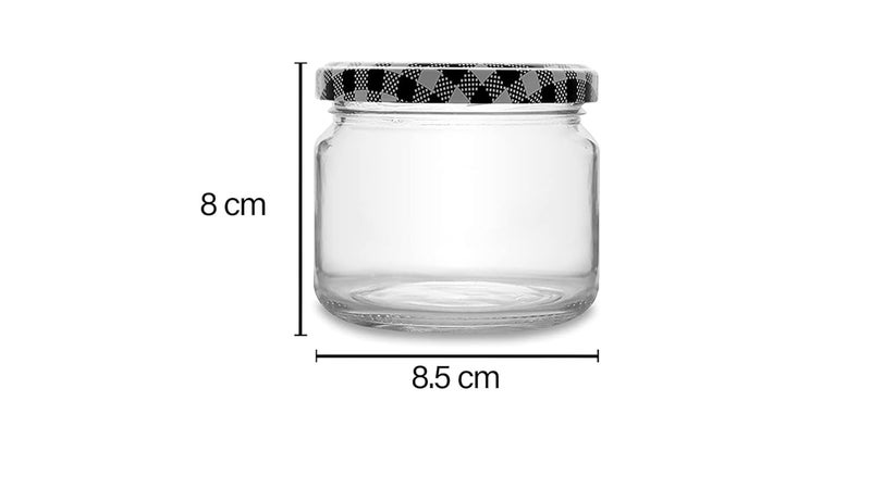 CROCO JAR Croco Round Jar 300Ml With Airtight Black White Strip Lid For Spices Coffee Dry Fruits 8 - Image 2