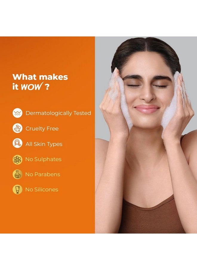 WOW Skin Science - Brightening Vitamin C Foaming Face Wash With Lemon & Orange Essential Oils For Skin Brightening No Parabens Sulphate Silicones & Color 150 Ml - Image 1