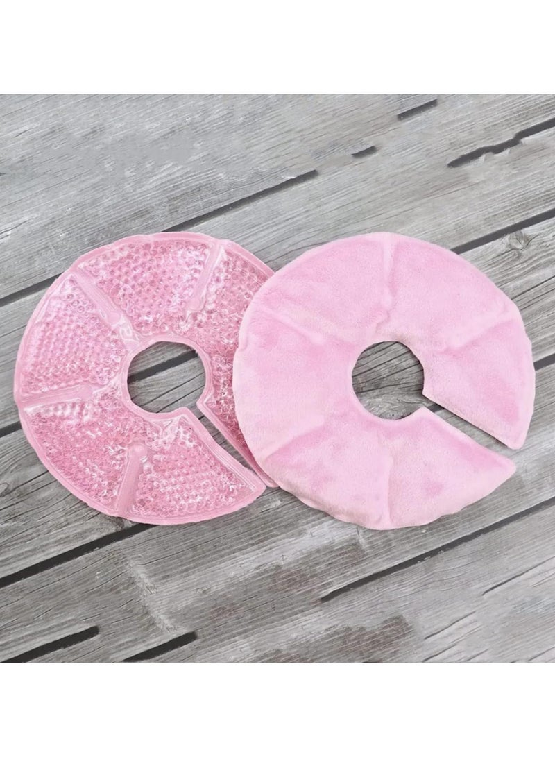 1 زوج من وسادات الثدي العلاجية للأمهات المرضعات - علاج ساخن/بارد للتخفيف من الاحتقان والتهاب الضرع وتحفيز إنتاج الحليب - Image 4