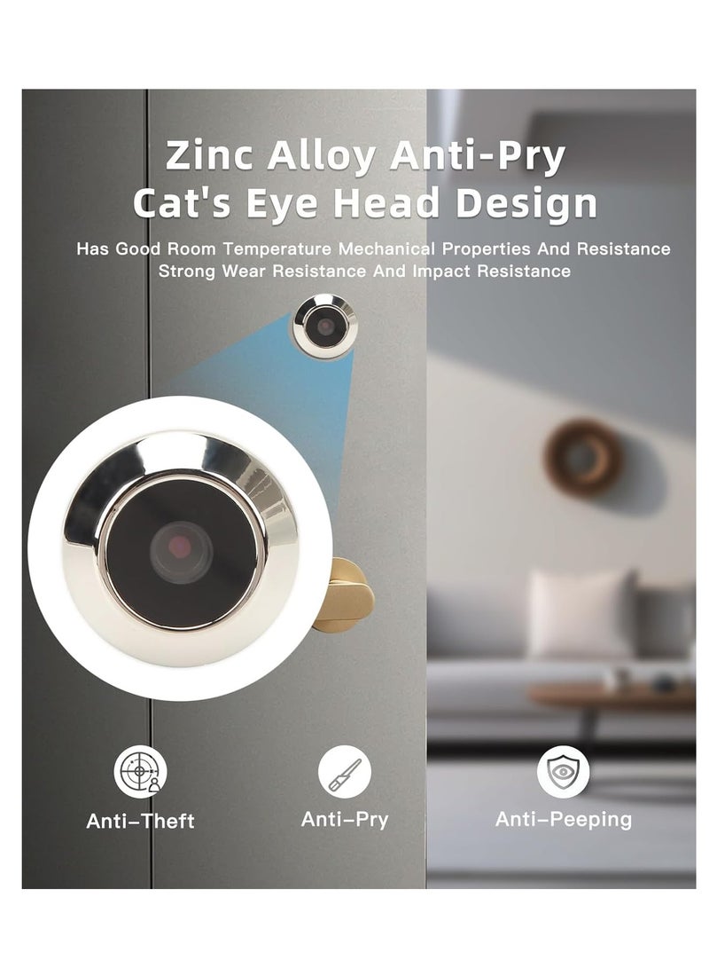 Digital Peephole Door Viewer - 4.3 Inch Screen, 90° Wide Angle, Home Security Peephole Camera, High-Strength Housing Door Viewer, Easy Installation for Apartment and Front Door - Image 5