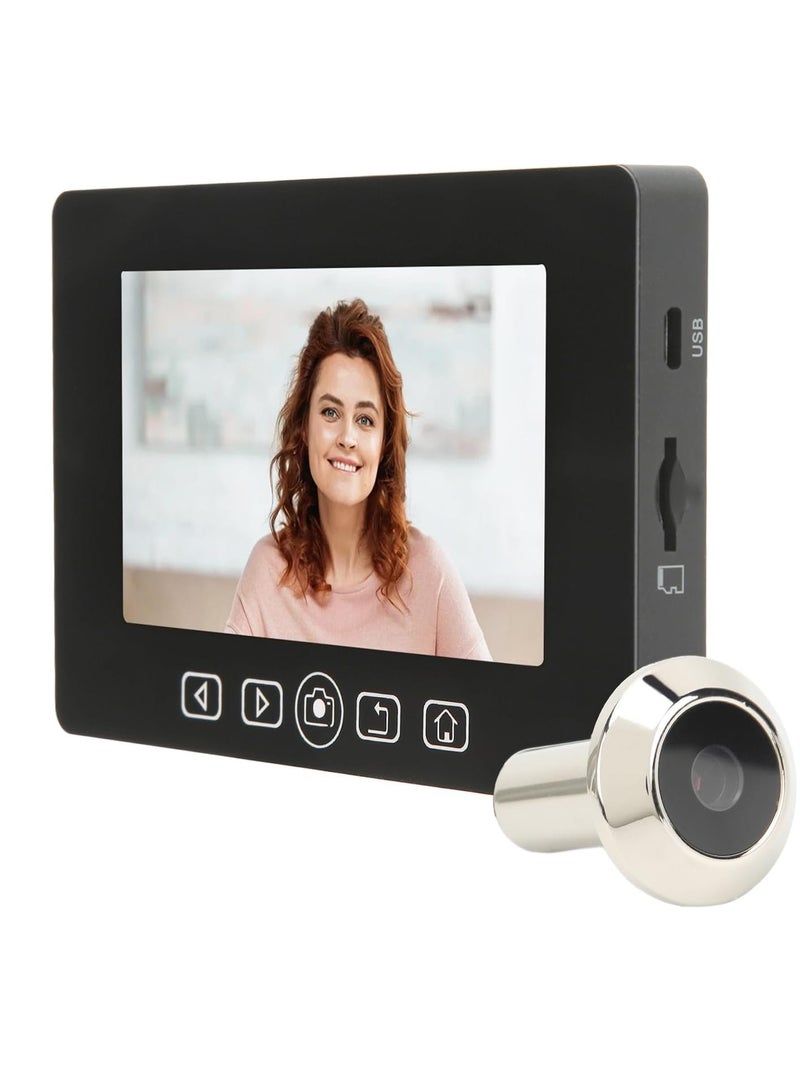 Digital Peephole Door Viewer - 4.3 Inch Screen, 90° Wide Angle, Home Security Peephole Camera, High-Strength Housing Door Viewer, Easy Installation for Apartment and Front Door - Image 1