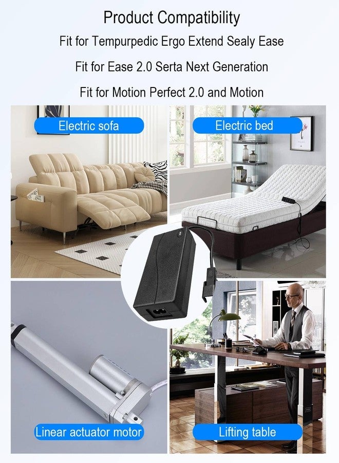 ULZOZN Adjustable Bed Power Supply 3 Piece, Switching Power Supply Transformer Compatible with Tempurpedic Motion Custom SmartMotion Plus Ergo Extend Sealy Ease or Ease 2.0 Serta New Generation - Image 2