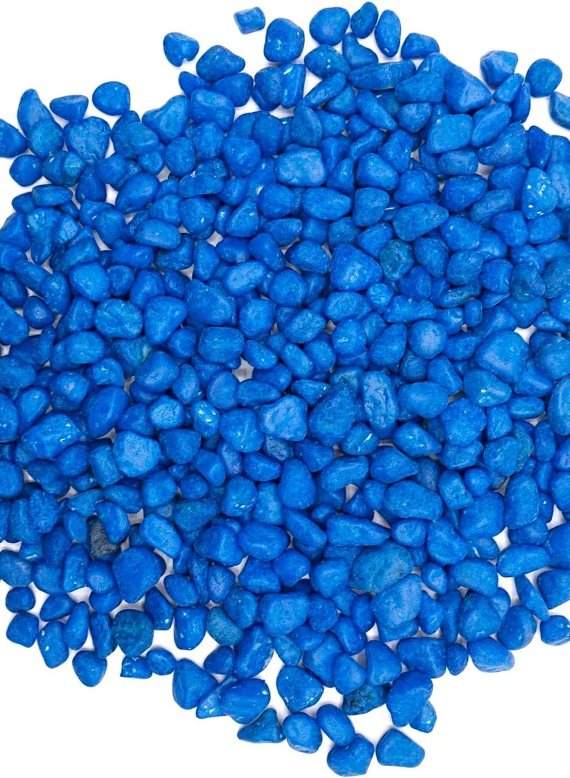 vsell24 Natural Blue Decorative Stones (3KG) – Polished Pebbles for Home, Aquariums, Vases & Fairy Gardens - Image 1