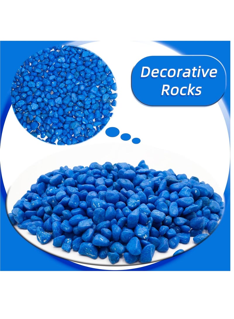 vsell24 Natural Blue Decorative Stones (3KG) – Polished Pebbles for Home, Aquariums, Vases & Fairy Gardens - Image 2
